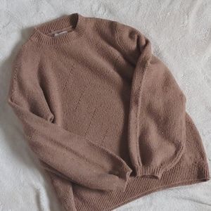 Mock neck knit sweater